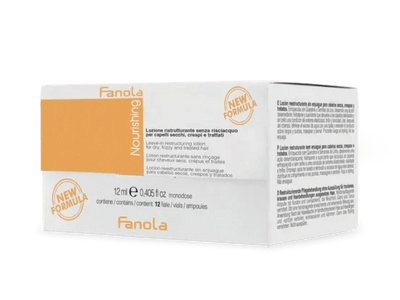 Fanola Nourishing Leave - In Restructuring Lotion 12 x 12ml - Hairdressing Supplies