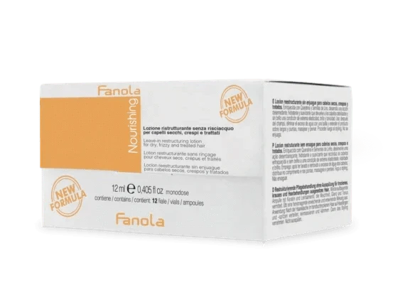 Fanola Nourishing Leave - In Restructuring Lotion 12 x 12ml - Hairdressing Supplies