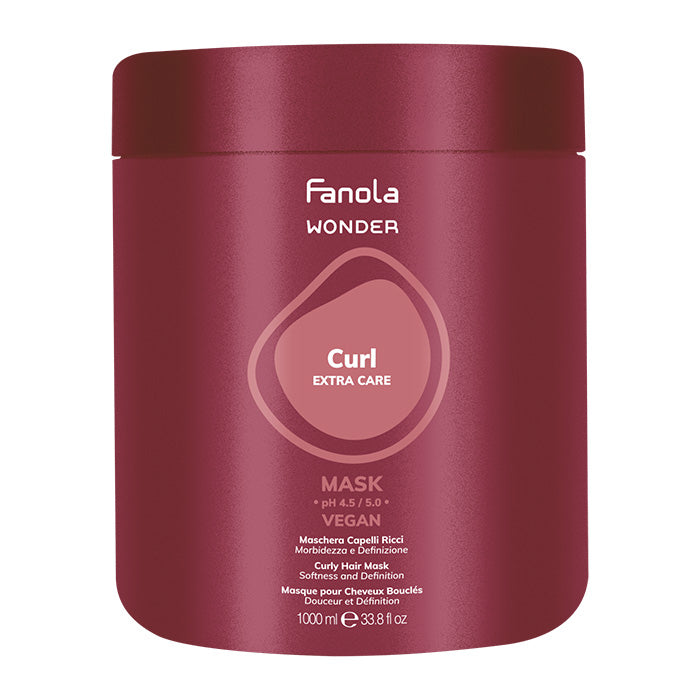 Fanola Wonder Curl Curly Hair Mask Softness And Definition 1000ml - Hairdressing Supplies