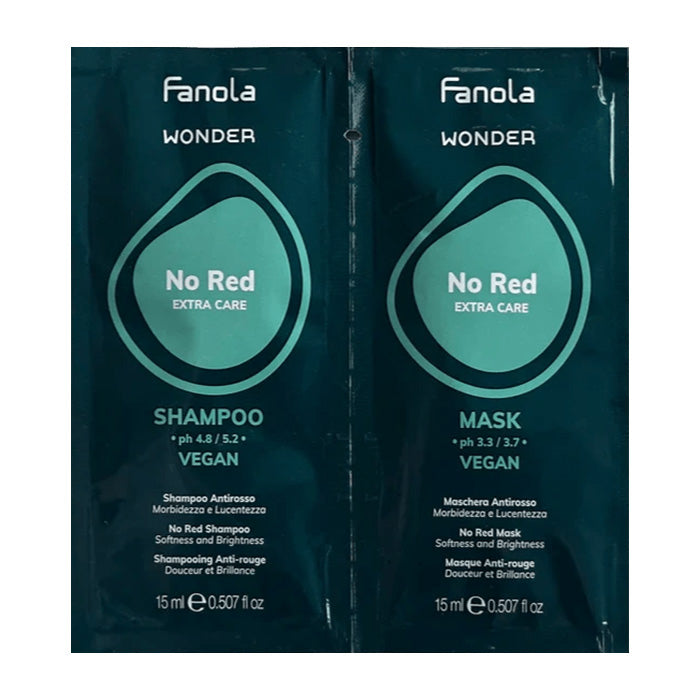 Fanola Wonder No Red Shampoo & Mask 15ml Samples - FanolaUK