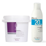 Fanola No Yellow Color Clay Lightener for Balayage 2x450g + Fanola Color Peroxide 1000ml - 20 Vol