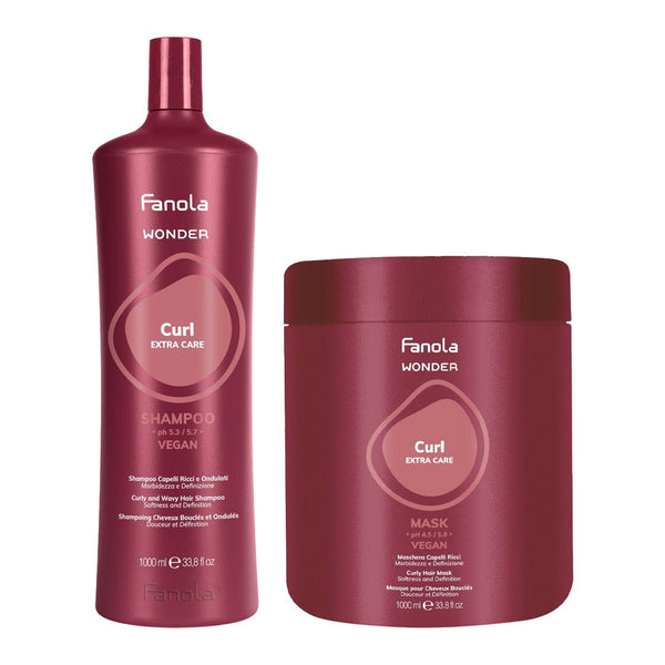 Fanola Wonder Curl Curly Hair Shampoo + Mask Softness And Definition 1000ml