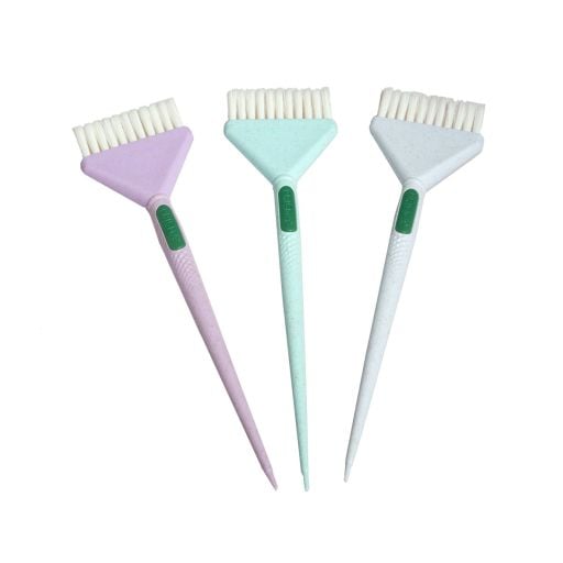 Prisma Bamboo Master Tint Brush Set 3 pieces (Teal/Blue/Purple) - Hairdressing Supplies