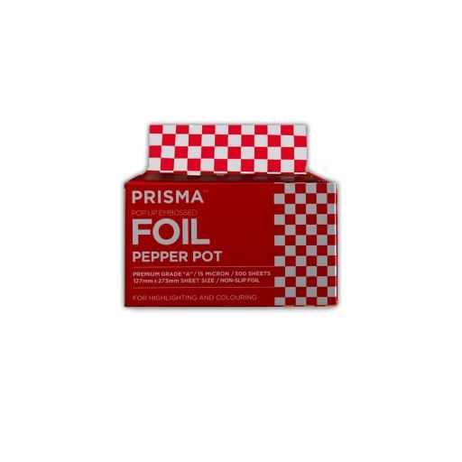 Prisma PopUp Embossed Foil 127mm x 273mm - Red & White - Hairdressing Supplies